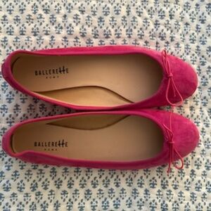 Ballerette Roma Fuchsia Suede Ballet Flats / Size 41 Fits like a US 10